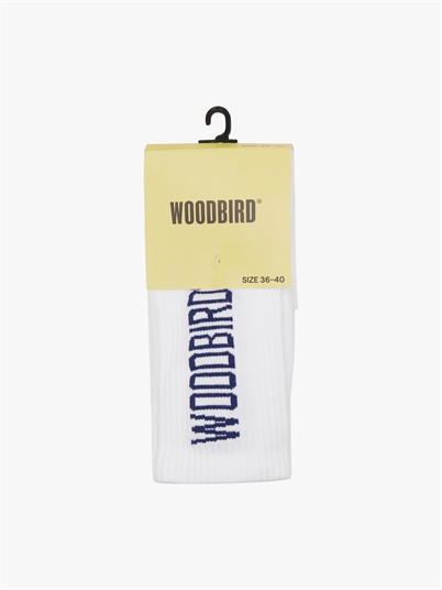 Woodbird WBTennis Logo Strømper White Shop Online Hos Blossom